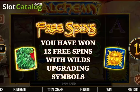 Free Spins Win Screen 2. Alchemy (Storm Gaming) slot