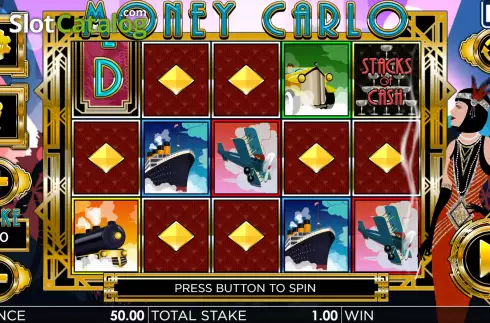 Game screen. Money Carlo (Storm Gaming) slot