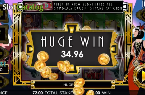 Huge Win screen. Money Carlo (Storm Gaming) slot
