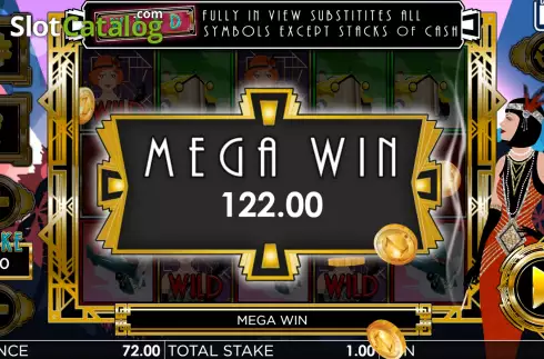 Mega Win screen. Money Carlo (Storm Gaming) slot