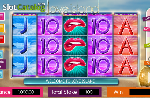 Game Workflow screen. Love Island™ (Storm Gaming) slot