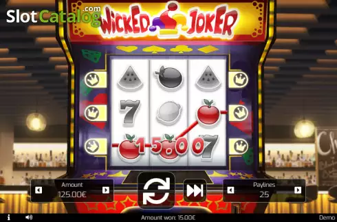 Win screen. Wicked Joker slot