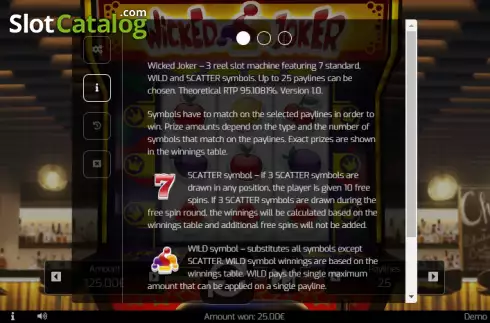 Bildschirm5. Wicked Joker slot