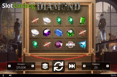 Reel screen. Diamond Theft slot