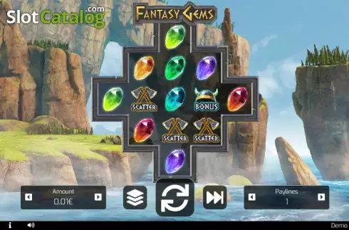 Reel screen. Fantasy Gems slot
