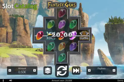 Win screen 2. Fantasy Gems slot