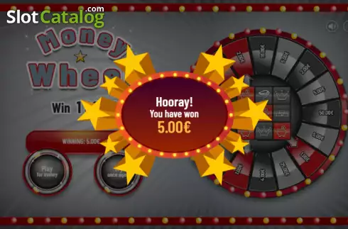 Win screen. Money Wheel slot