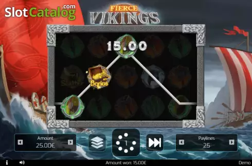 Win screen 2. Fierce Vikings slot