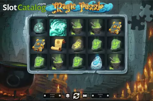 Game Screen. Magic Puzzle slot