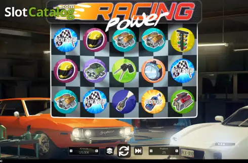 Ekran2. Racing Power yuvası