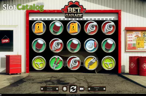 Win screen 2. Bet Garage slot