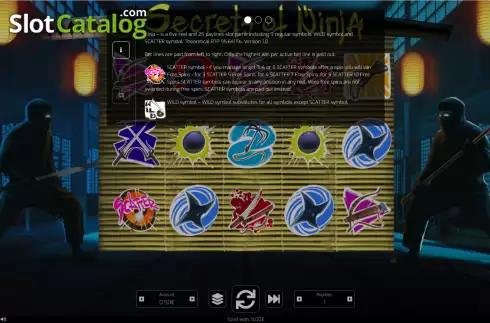 Bildschirm5. Secrets of Ninja slot