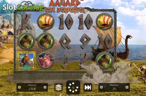 Bonus Game Win Screen. Aagard the Berserker slot