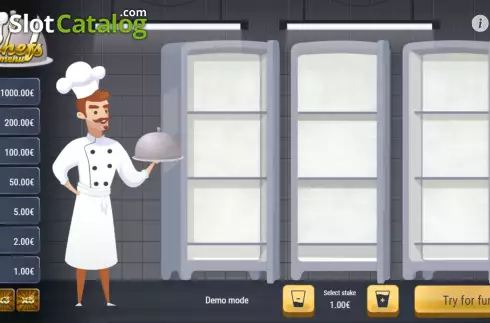 Game Screen. Chefs Menu slot