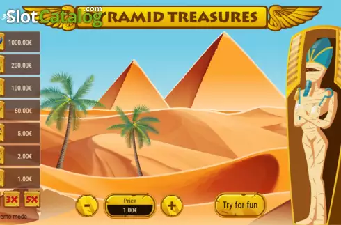 Game Screen. Pyramid Treasures slot