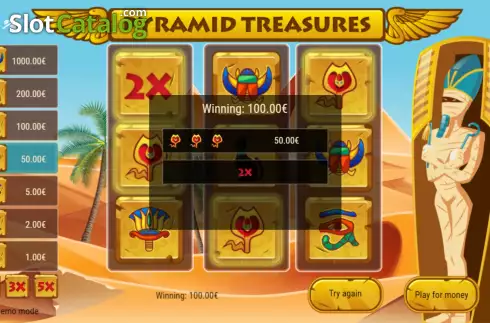Win Screen. Pyramid Treasures slot