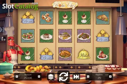 Game Screen. Robo Chef slot