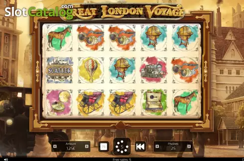 Free Spins Game screen 3. The Great London Voyage slot