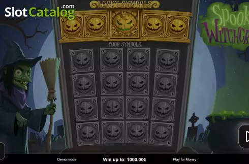 Game screen. Spooky Witchcraft slot