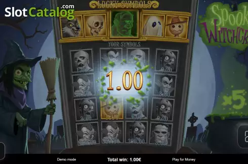 Win screen. Spooky Witchcraft slot