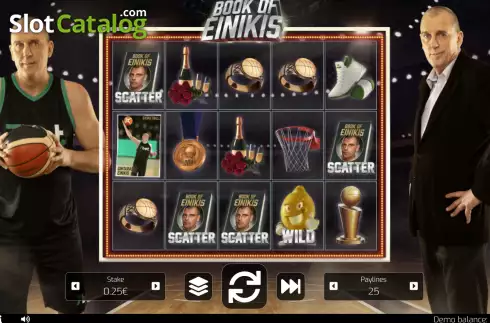Game screen. Book of Einikis slot