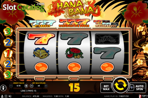 Win screen 3. Hana Bana slot