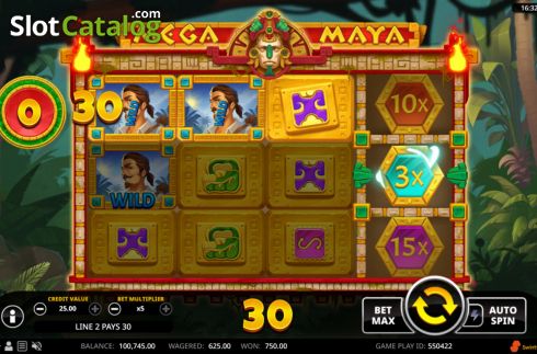 Win screen. Mega Maya slot
