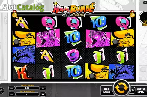 Reel screen. Royal Rumble XtraGacha slot