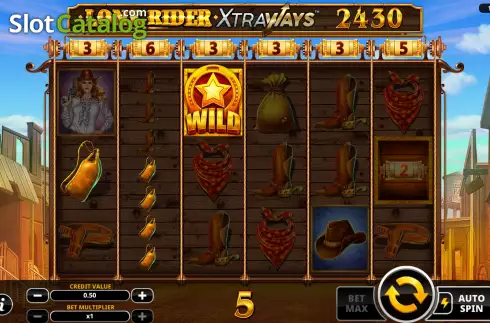 Win Screen. Lone Rider XtraWays slot