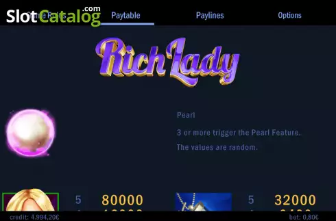 Bildschirm5. Rich Lady slot