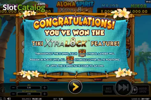 Bildschirm7. Aloha Spirit XtraLock slot