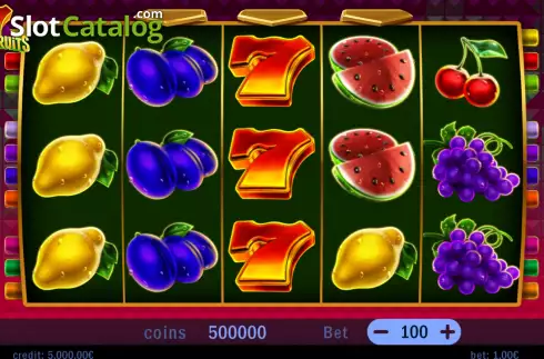 Game screen. 7 Fresh Fruits slot