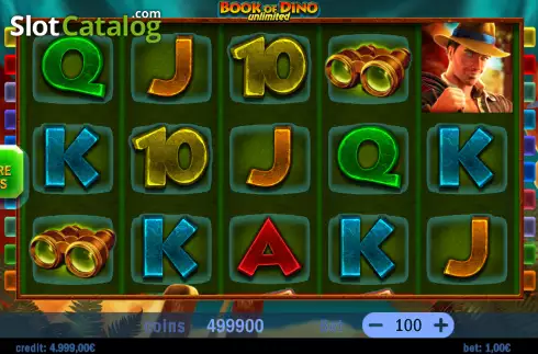 Reel screen. Book of Dino Unlimited slot