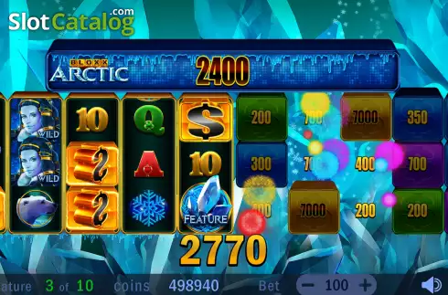 Free Spins Gameplay Screen 3. Bloxx Arctic slot