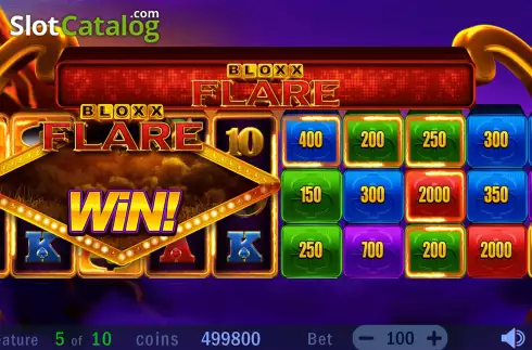 Free Spins Win Screen 3. Bloxx Flare slot