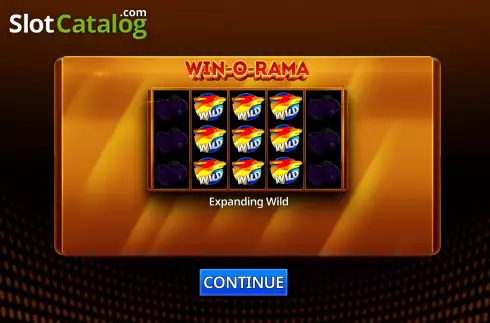 Start Screen. Win-O-Rama slot