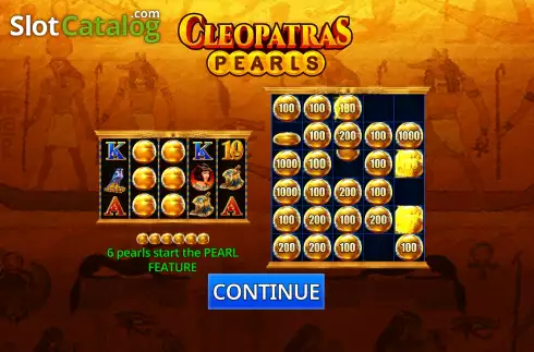 Bildschirm2. Cleopatras Pearls slot