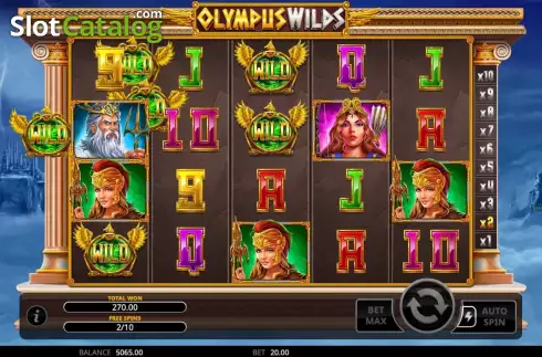 Game screen. Olympus Wilds slot
