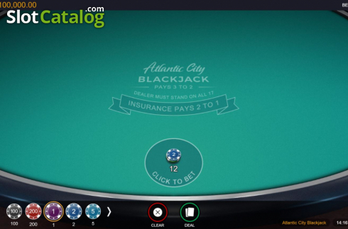 Game Screen 1. Atlantic City Blackjack (Switch Studios) slot