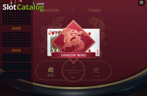Win screen. Dragon Tiger (Switch Studios) slot