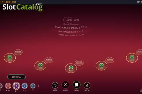 Bildschirm2. Premier Blackjack with Buster Blackjack slot