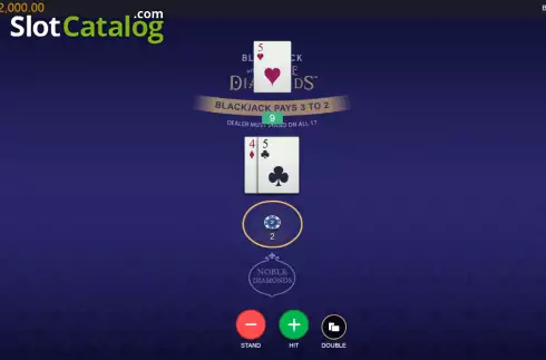 Bildschirm3. Classic Blackjack with Noble Diamonds slot