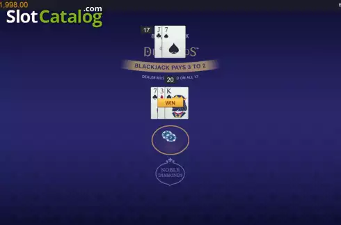 Skärmdump4. Classic Blackjack with Noble Diamonds slot