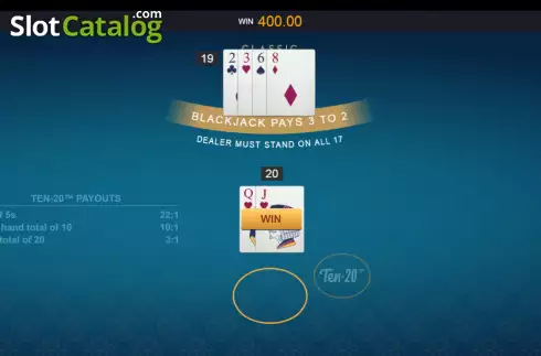 Bildschirm4. Classic Blackjack with Ten-20 slot