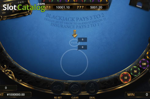 Schermo2. Blackjack (TIDY) slot