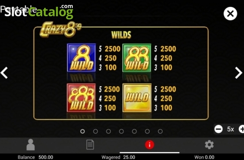 Wilds. Crazy 8's slot