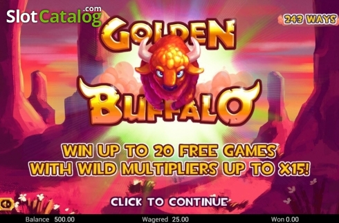 Start Screen. Golden Buffalo (Swintt) slot
