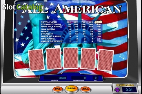 Game Screen 1. All American (Amaya) slot