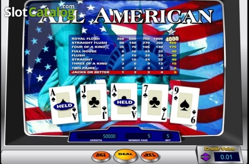 Skärmdump3. All American (Amaya) slot