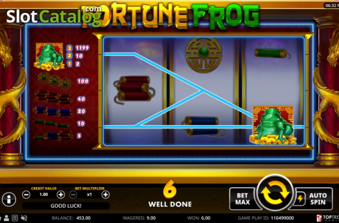 Ekran4. Fortune Frog (Top Trend Gaming) yuvası
